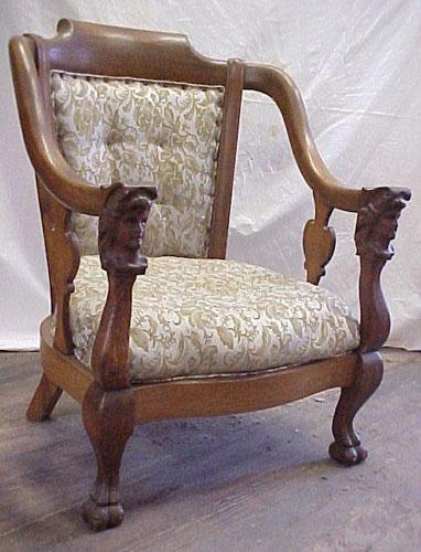 Bow Back Chair, Arm Carved (Oak)