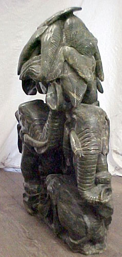 Large Carved Jade Elephant