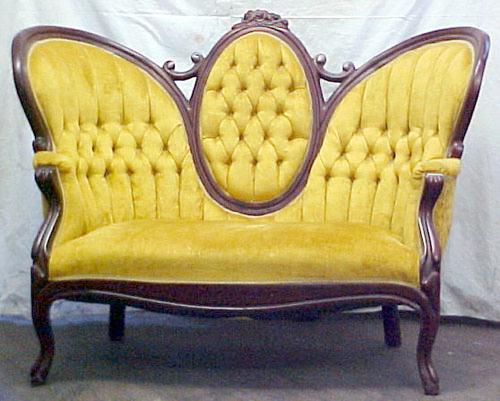 Pair Kimble Velvet Love Seats