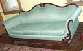 Reupholstered, Turquoise color, Mahagony