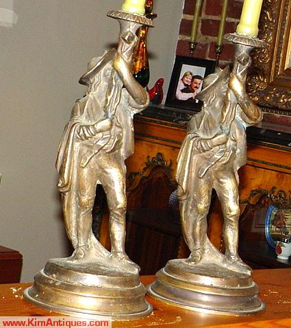 Bronze Men Candle Sticks