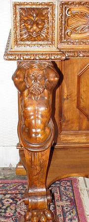 Victorian Walnut Carved Server